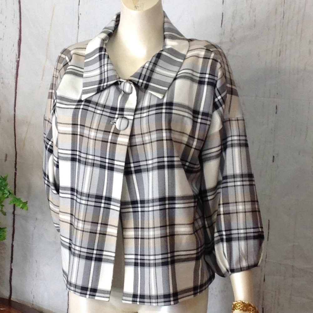 Attention Plaid Fully Lining Jacket - image 1